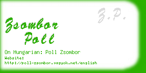 zsombor poll business card
